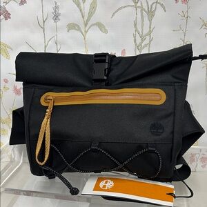 Timberland Black and Tan Men's Backpack